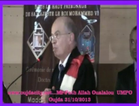 Témoignage de Mr Fathallah Oualalou apropos de Mme Martine AUBRY / la cérémonie de remise des insignes de Docteur Honoris Causa à Madame Martine Aubry, Maire de Lille