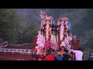 Processions for Durga Puja Visarjan: In Delhi