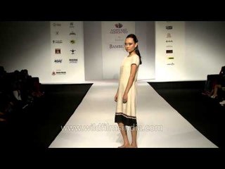 Models presents a creation at NEFF-Delhi