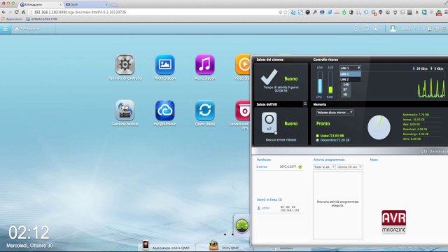 Qnap Turbo Nas 4 - Interfaccia amministrazione nas Qnap System - Guida AVRMagazine.com
