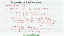 FSc Math Book1, CH 1, LEC 3: Properties of Real Numbers (Part 2)