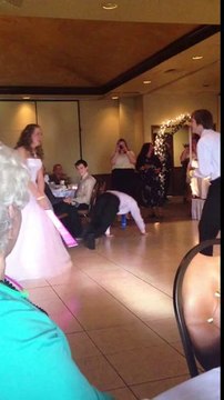Shaky first wedding dance invokes Star Wars themes