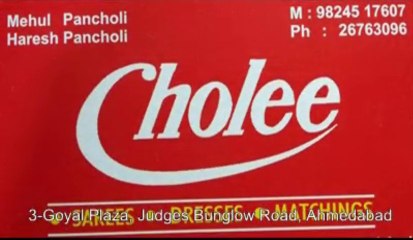 Cholee - Designer Saree, Dress Materials, Dupatta, Kurti, Cotton, Silk, Gamthi, Video Admarketing
