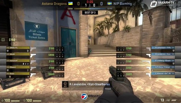 ESWC 2013 : Astana Dragons vs Ninjas in Pyjamas - Mirage - Petite finale