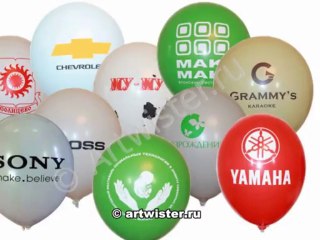 Печать логотипа на воздушных шарах