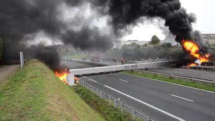 Lanrodec (22). Incendié, le portique s'est effondré