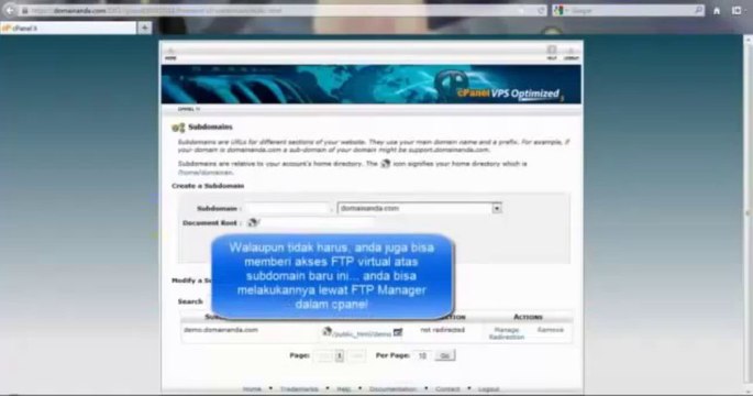 Cara Membuat Subdomain di cPanel Hosting By riauhost.net