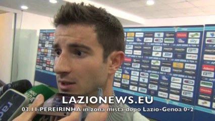 PEREIRINHA in zona mista dopo Lazio-Genoa 0-2