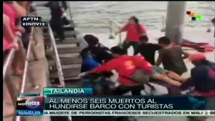Mueren seis al naufragar ferry en Tailandia