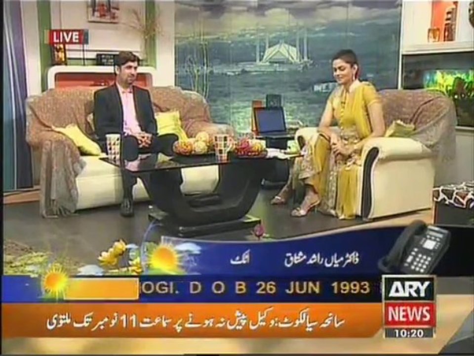 Dr. Samad with Saadia Afzaal on ARY NEWS