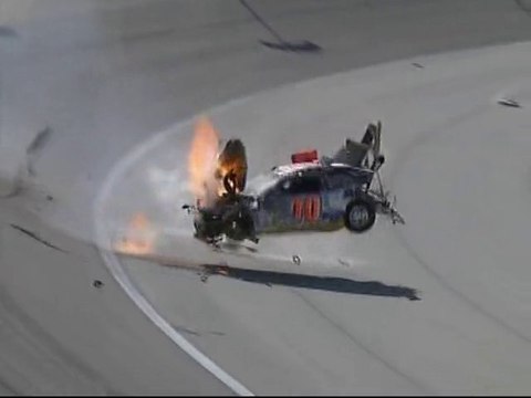 NASCAR Sprint Cup 2008 Texas QLF McDowell Massive CRASH HQ