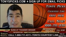 Oklahoma City Thunder vs. Phoenix Suns Pick Prediction NBA Pro Basketball Odds Preview 11-3-2013