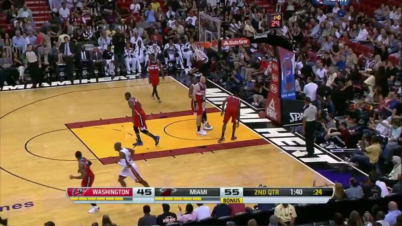 LeBron James passe décisive pour Dwyane Wade