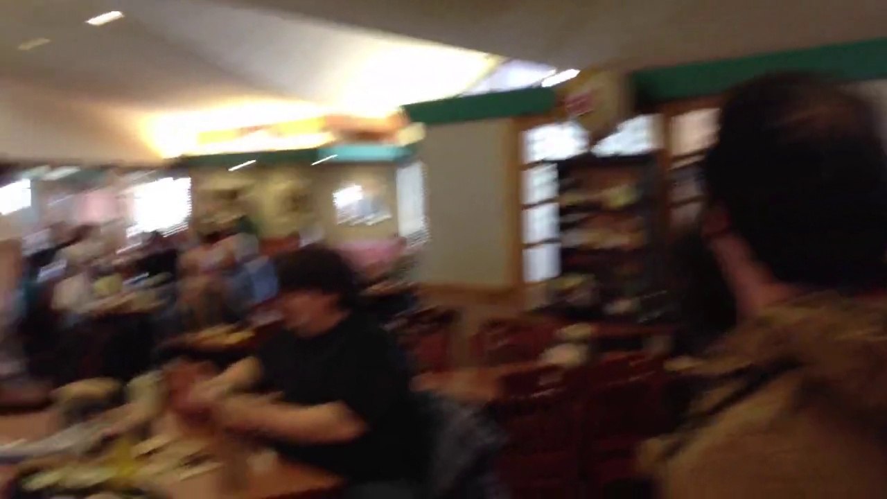 Voices from Minneapolis Trinity Works messengers / http://trinityworks.org - flashmob restaurant in Kansas City and proclaim the gospel.