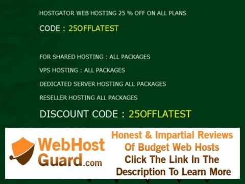 Latest Hostgator WebHosting Coupon Codes