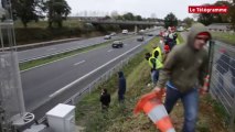 Lanrodec (22). Un cinquième portique écotaxe mis à terre en Bretagne