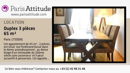 Duplex 2 Chambres à louer - St Paul, Paris - Ref. 5798