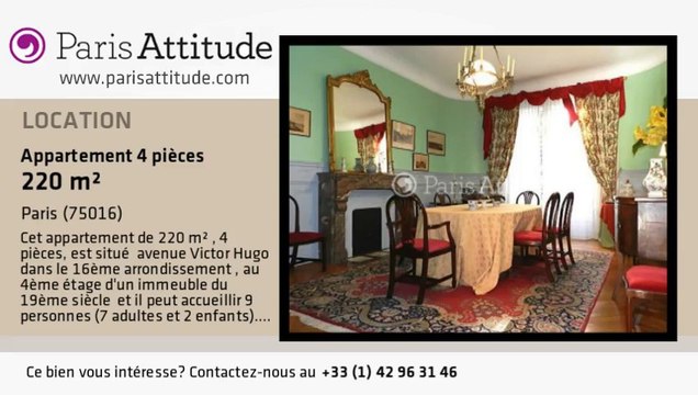 Appartement 3 Chambres à louer - Rue de la Pompe, Paris - Ref. 7841