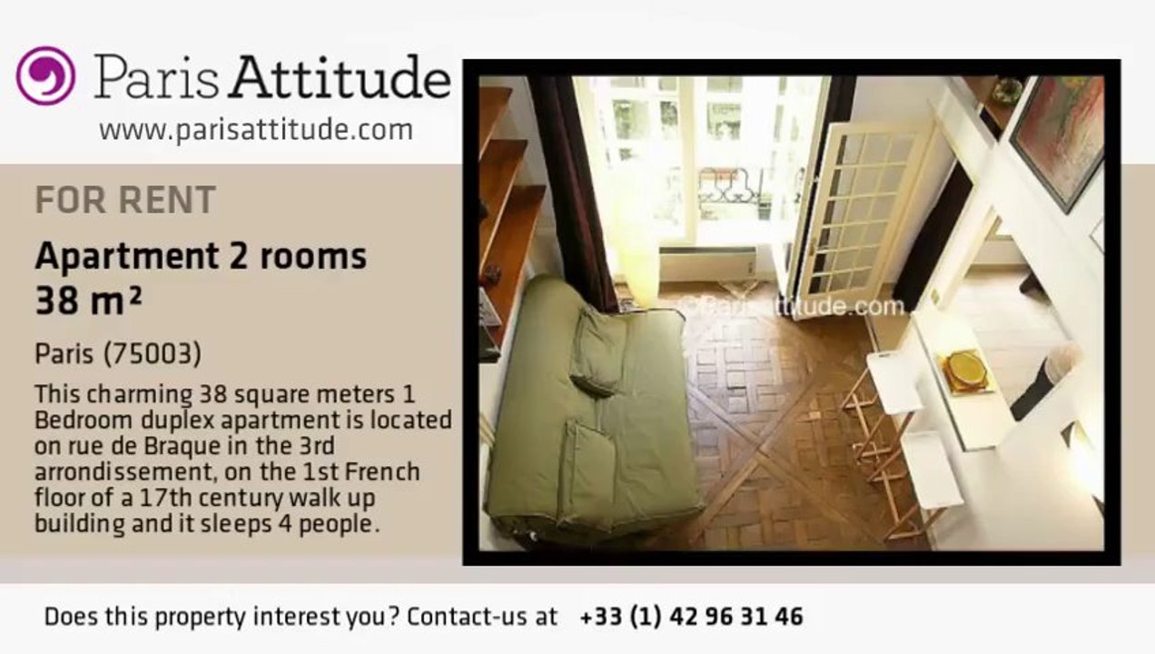 1 Bedroom Duplex for rent - Centre George Pompidou, Paris - Ref. 3496