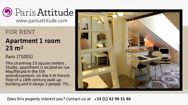 Studio Apartment for rent - Place Monge, Paris - Ref. 6683