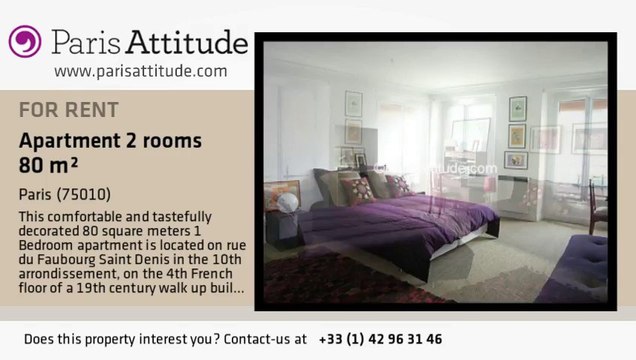 1 Bedroom Apartment for rent - Faubourg St Martin, Paris - Ref. 2419