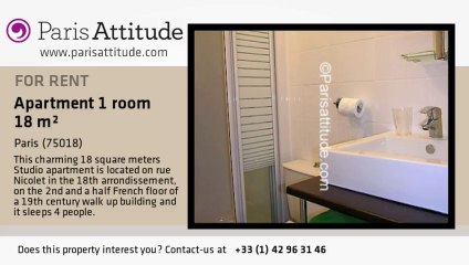 Studio Apartment for rent - Sacré Cœur, Paris - Ref. 4561