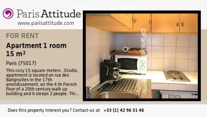 Studio Apartment for rent - Batignolles, Paris - Ref. 4050