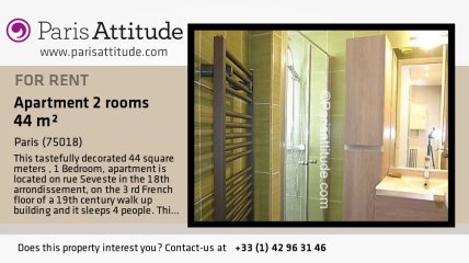 1 Bedroom Apartment for rent - Sacré Cœur, Paris - Ref. 6366