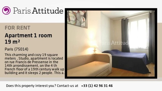 Studio Apartment for rent - Plaisance/Pernety, Paris - Ref. 8639