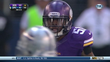 Vikings defense, sack, 9-yd loss