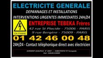 ELECTRICIEN PARIS 6eme - 0142460048 - ARTISAN EN ELECTRICITE ENTREPRISE 75006