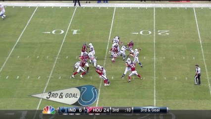 QB Luck to WR Hilton, 10-yd, pass, TD