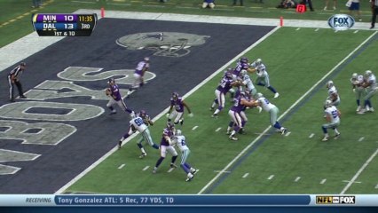 Cowboys defense, sack, 5-yd loss