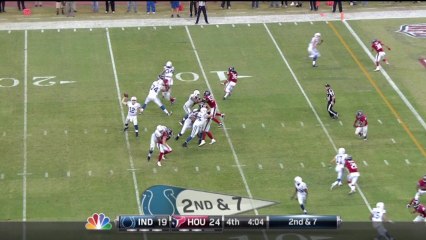 QB Luck to WR Hilton, 9-yd, pass, TD