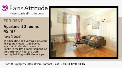 1 Bedroom Apartment for rent - Miromesnil, Paris - Ref. 8306