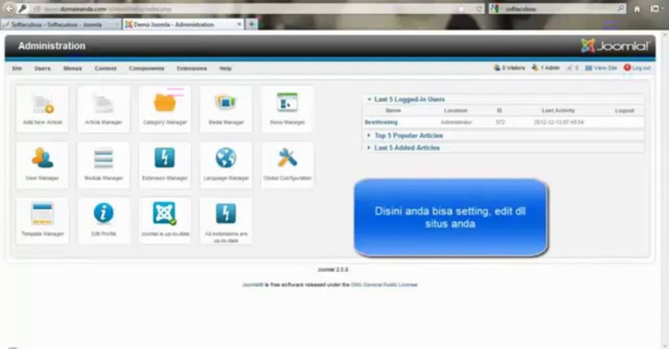 Cara Install Joomla dengan Softaculous di cPanel Hosting By riauhost.net