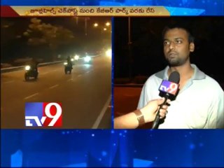 Police put breaks to bike racings in Hyderabad - Tv9 effect