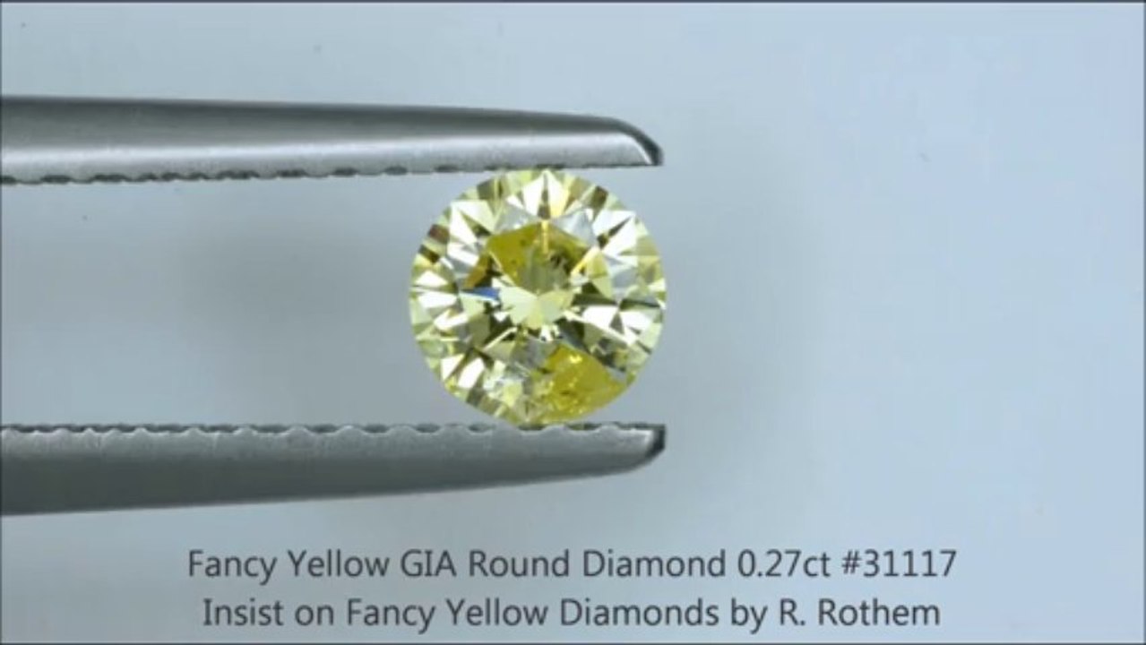 Fancy Yellow Round Diamond GIA #31117 R. Rothem