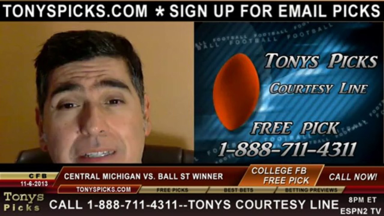 Ball State Cardinals vs. Central Michigan Chippewas Pick Prediction NCAA College Football Odds Preview 11-6-2013