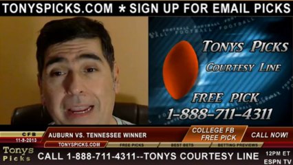 Descargar video: Tennessee Volunteers vs. Auburn Tigers Pick Prediction College Football Odds Preview 11-9-2013