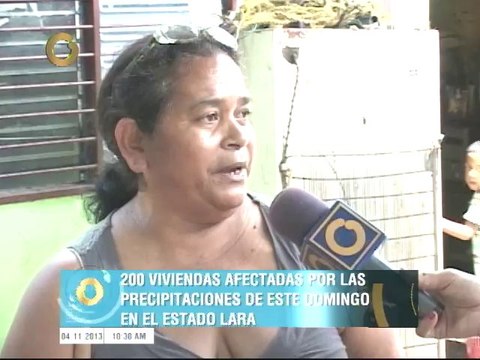 Al menos 220 viviendas afectadas por lluvias de las últimas horas en Lara