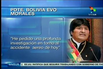 Evo Morales pide investigación tras accidente aéreo en Bolivia