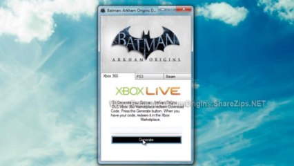 Batman Arkham Origins Game DLC Code Free [PC,PS3 & Xbox 360]