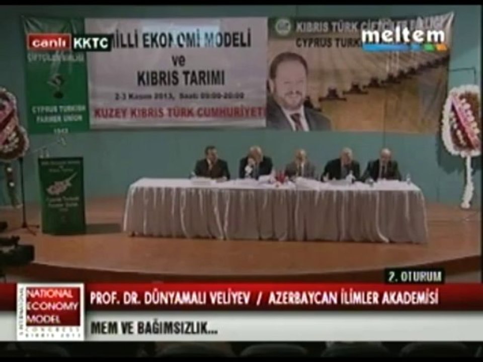 8.InterNational Economy Model Congress K.K.T.C 2013 Prof. Dr. Dünyamalı Veliyev