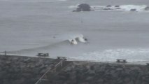 Surf olas y temporal hoy en la costa de Asturias