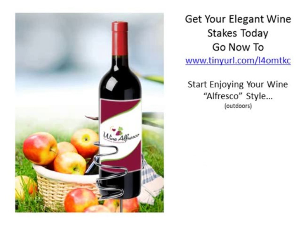 Don't let spilled expensive wine spoil your next outing, use an outdoor wine bottle holder and wine glass holders