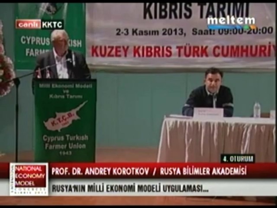 8.InterNational Economy Model Congress K.K.T.C 2013 Prof. Dr. Andrey Korotkov