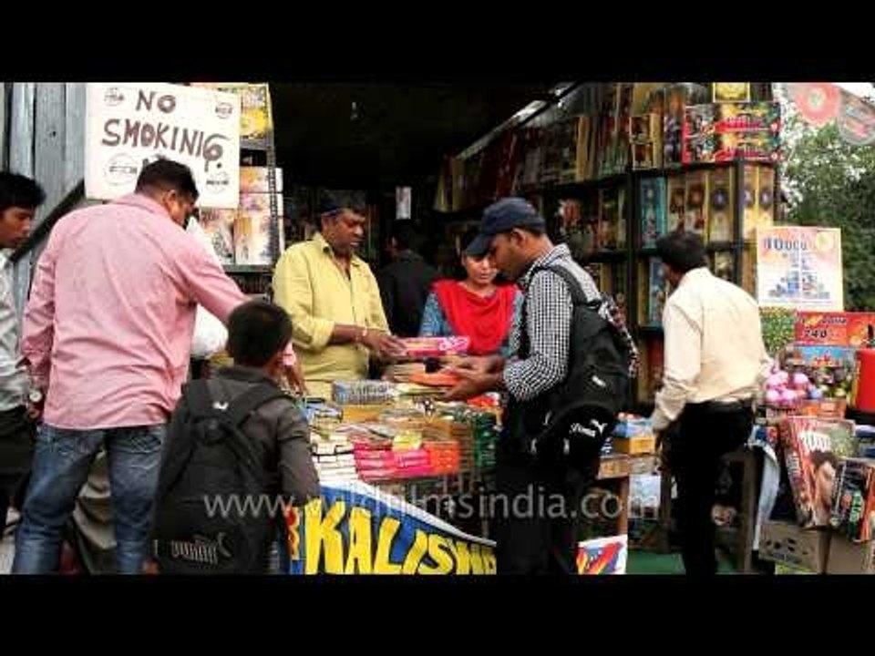 Firecrackers on sale - Diwali shopping in Delhi