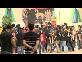 Happy little jig on the streets: Durgotshav celebrations