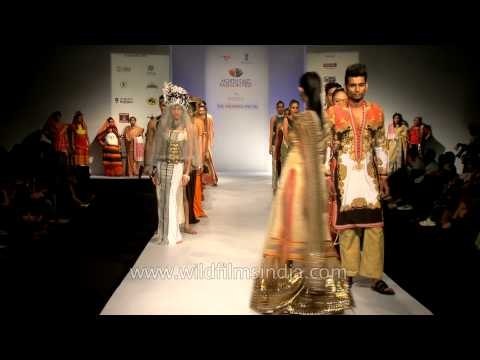 Weavers on the ramp at North East Fashion Fest